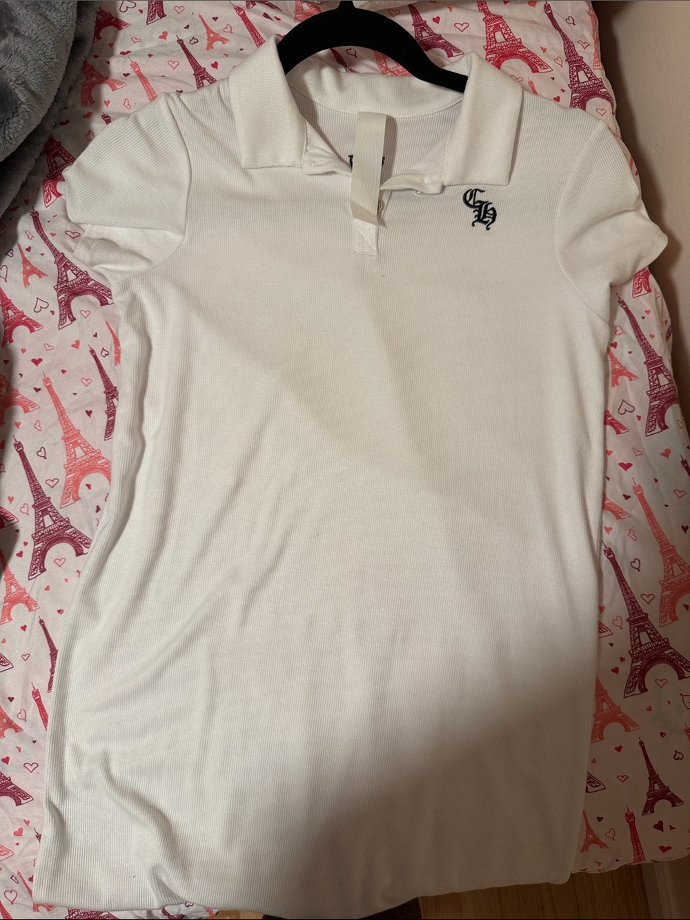 Chrome Hearts Girls White Polo Dress with Embroidered Logo